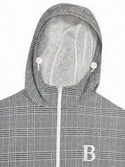 Plaid Zip Up Windbreaker