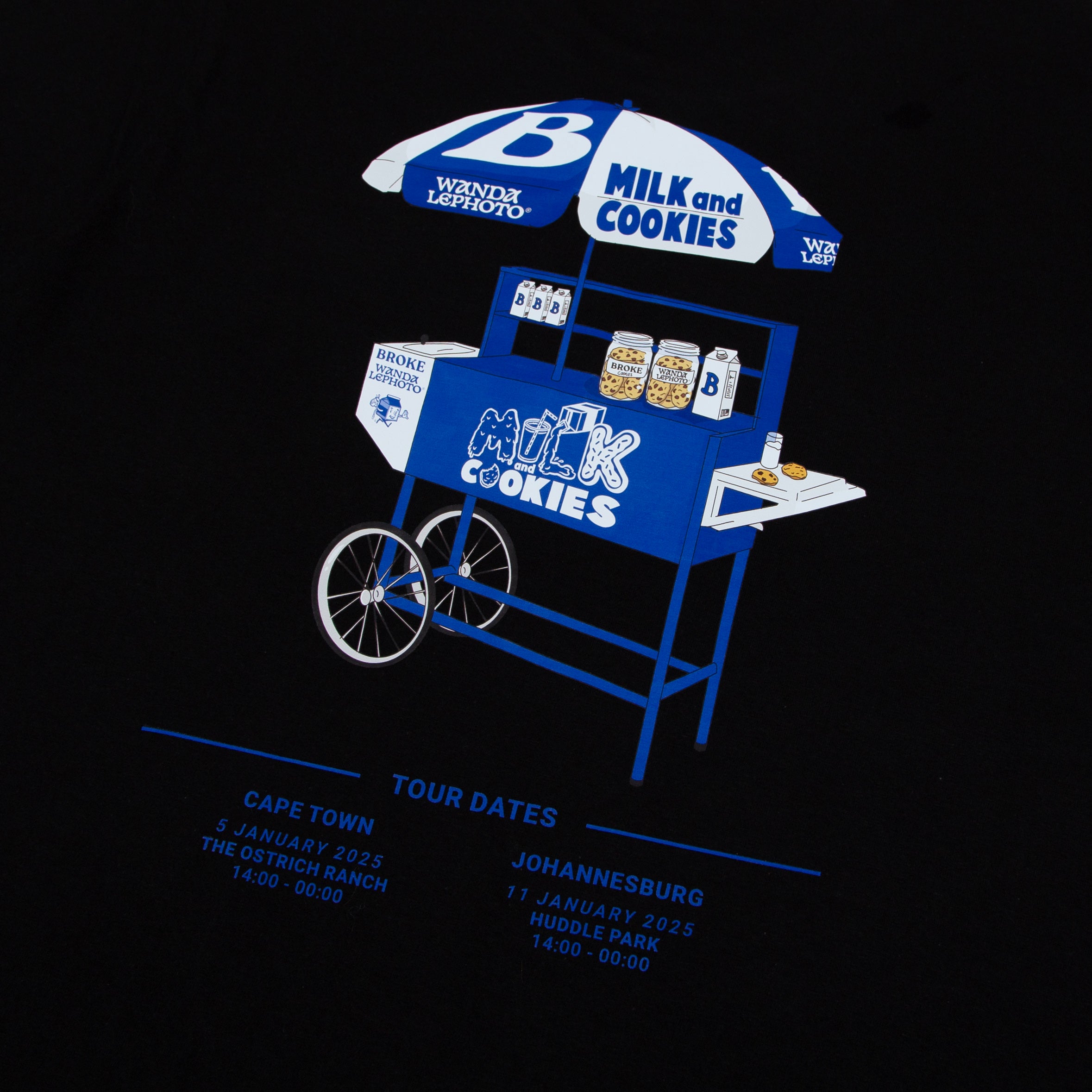 BROKE X WANDA LEPHOTO X MILK & COOKIES KAYTRANADA Tour Tee