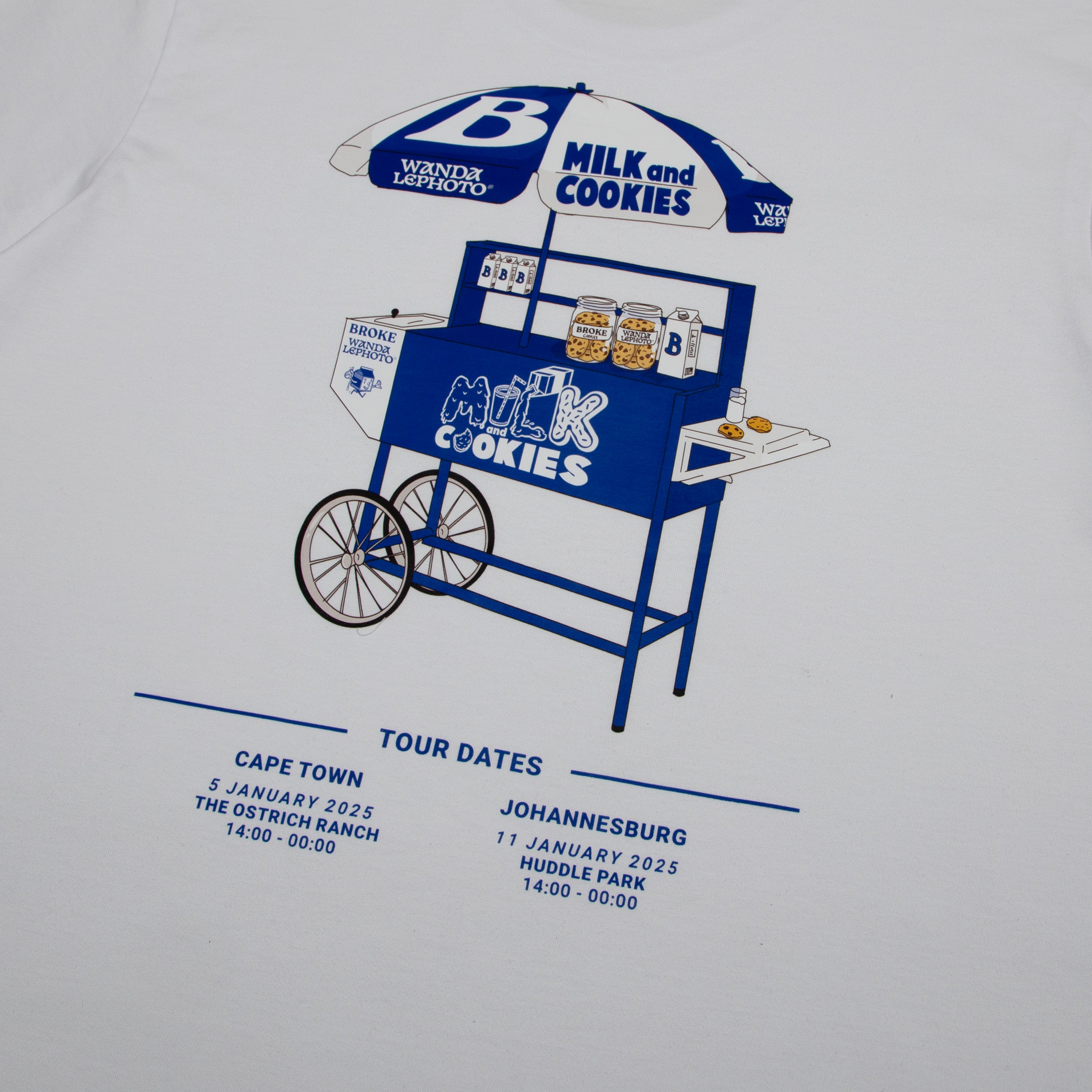 BROKE X WANDA LEPHOTO X MILK & COOKIES KAYTRANADA Tour Tee