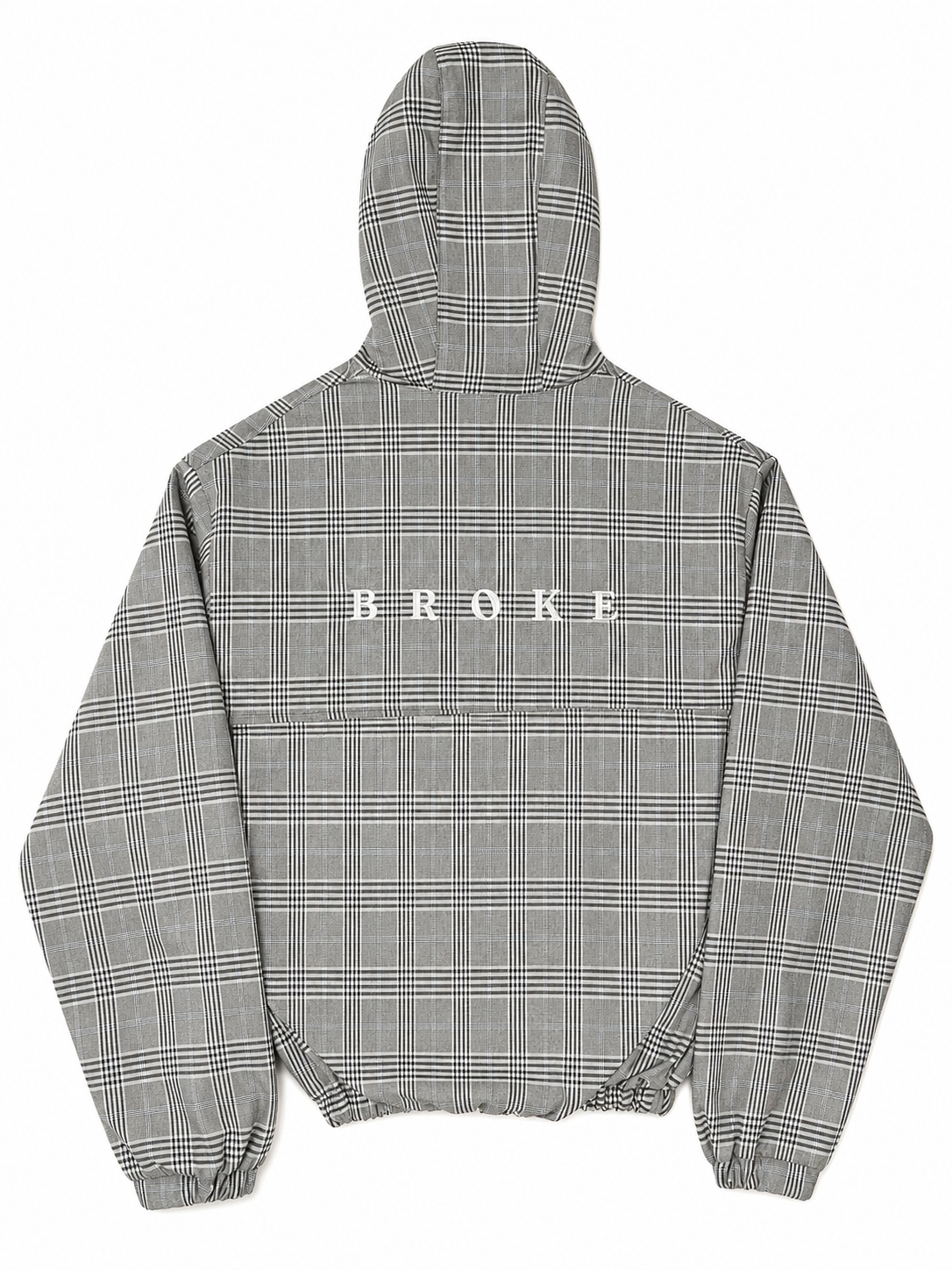 Plaid Zip Up Windbreaker